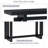 Contemporary Console Table With Wood Top-655225358