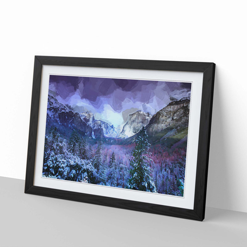 Yosemite National Park Tunnel in Abstract - Picture Frame Graphic Art Print, 50cm H x 76cm W x 2cm D, Black
