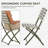 3-piece Steel Frame Wicker Folding Bistro Set-465441273
