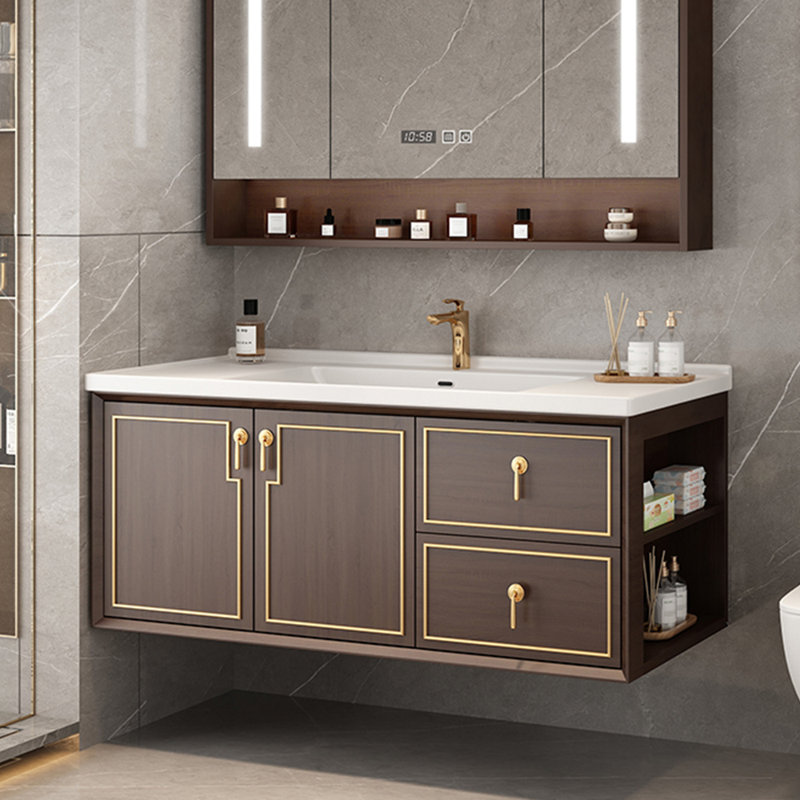 Minimalist retro style bathroom cabinet