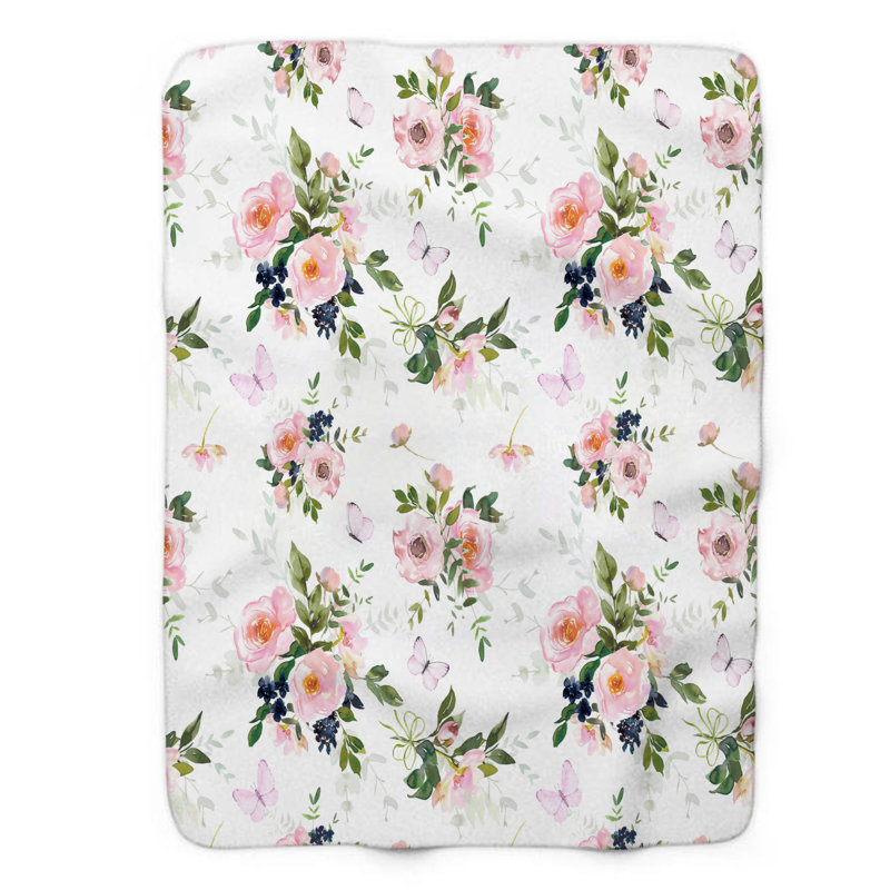 Couverture en sherpa 1 pièce de qualité supérieure Love Motif 0203, L 60 po x L 80 po