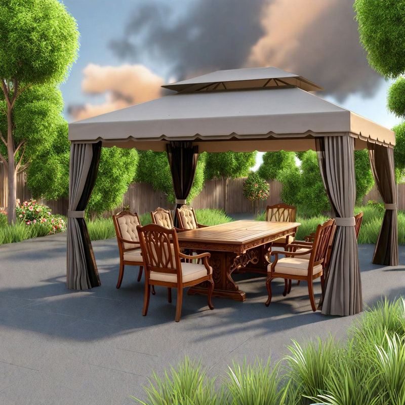 Tentes et abris de jardin modernes (doit inclure le cadre), tente de patio en aluminium de 12,8 pi