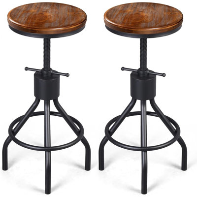 Swivel Counter Stool with Metal Frame
