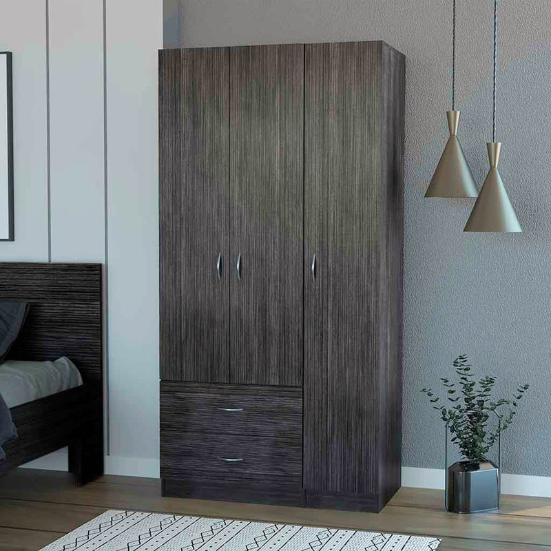 Armoire trois portes Clark, chambre, Multi-couleur