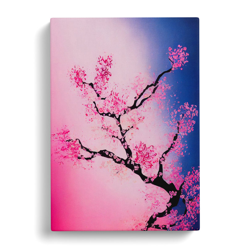 Cherry Blossom Tree View - Wrapped Canvas, 76cm H x 50cm W x 3cm D