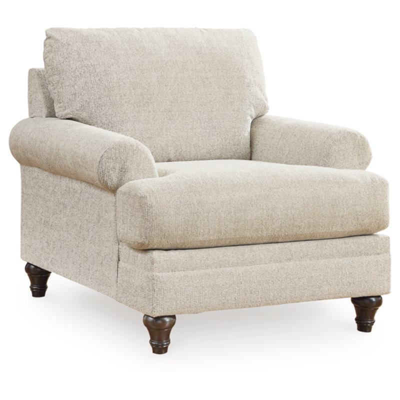 Beige Chevron 42'' Contemporary Accent Chair in Manufactured Wood
