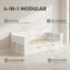 Grand canapé-lit avec bureau amovible, tiroirs de rangement et table d'appoint hydraulique, avec accoudoirs extensibles amovibles-1841120651-1841120373