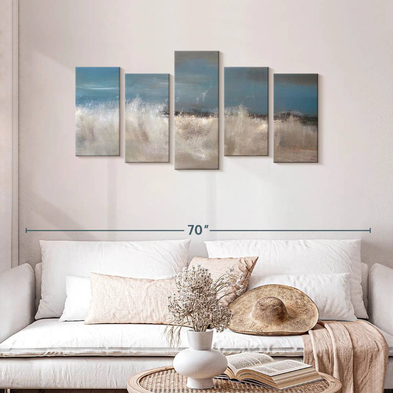 Avery Wild Sea Waves, H 24 po x l 49 po