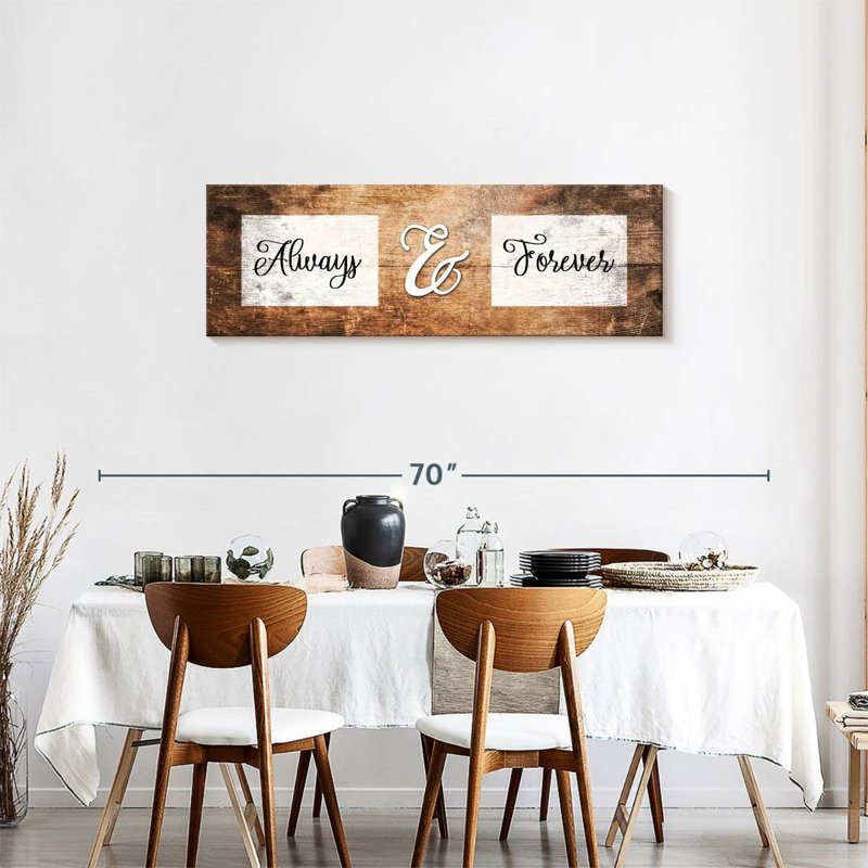 Citation de mariage «Always And Forever», H 17 po x l 51 po x P 1,25 po