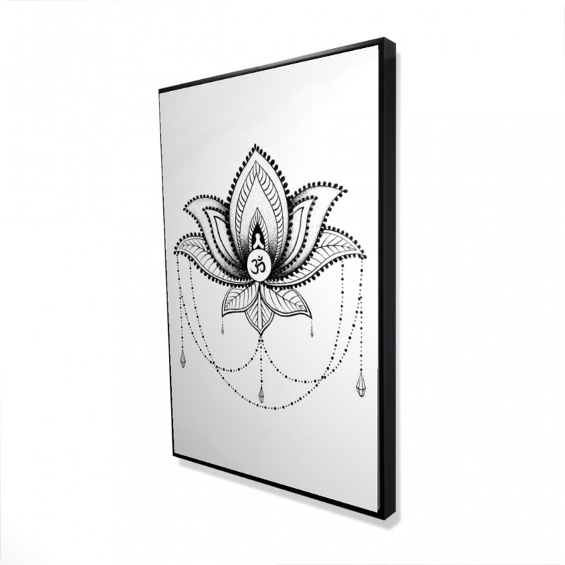 "Ornement de lotus ethnique" sur toile