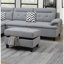Canapé modulaire en lin gris