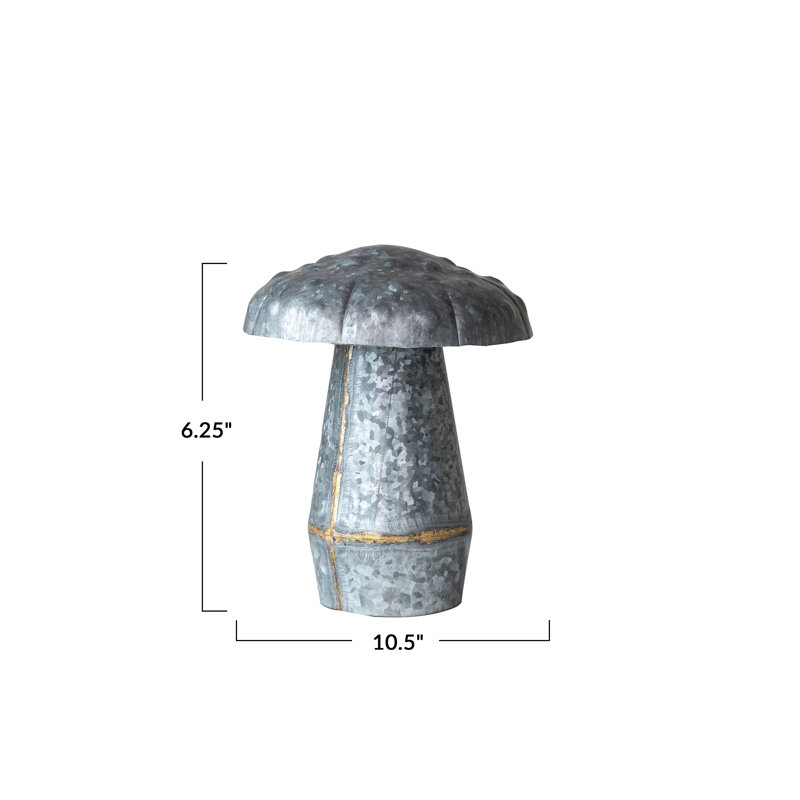 Décoration de champignon intérieur / extérieur en métal galvanisé