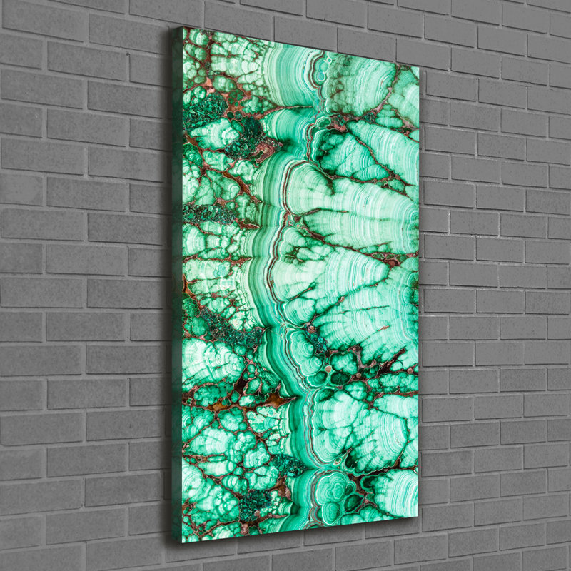 Malachite Texture - Wrapped Canvas Print