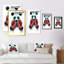 Hipster Boxer Panda Ready for Boxing - reproduction d'art sur toile