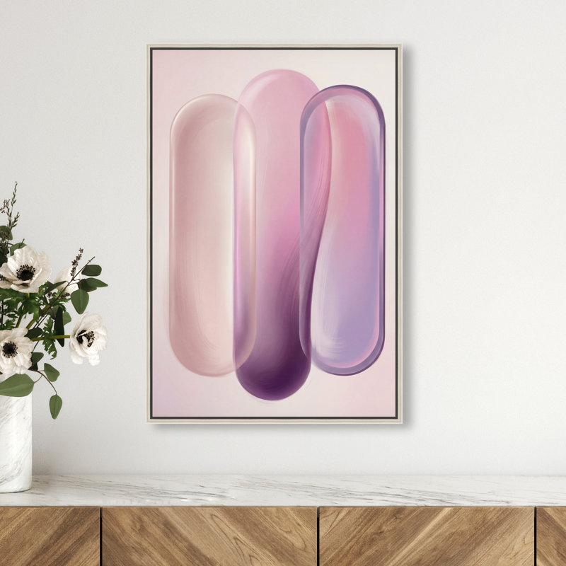 Berry Layers Print by Oliver Gal, 46"H x 31"W, Silver Floater Frame