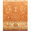 Tapis unique en laine noué à la main 5 pi 2 po x 8 pi 9 po nouvel âge Kirat - orange / rouge / ivoire