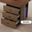 Bureau rectangulaire à 3 tiroirs en bois manufacturé brun noyer +-1157057361-1157057360