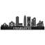Décoration murale en bois Charlotte City Skyline-874739096-874739079