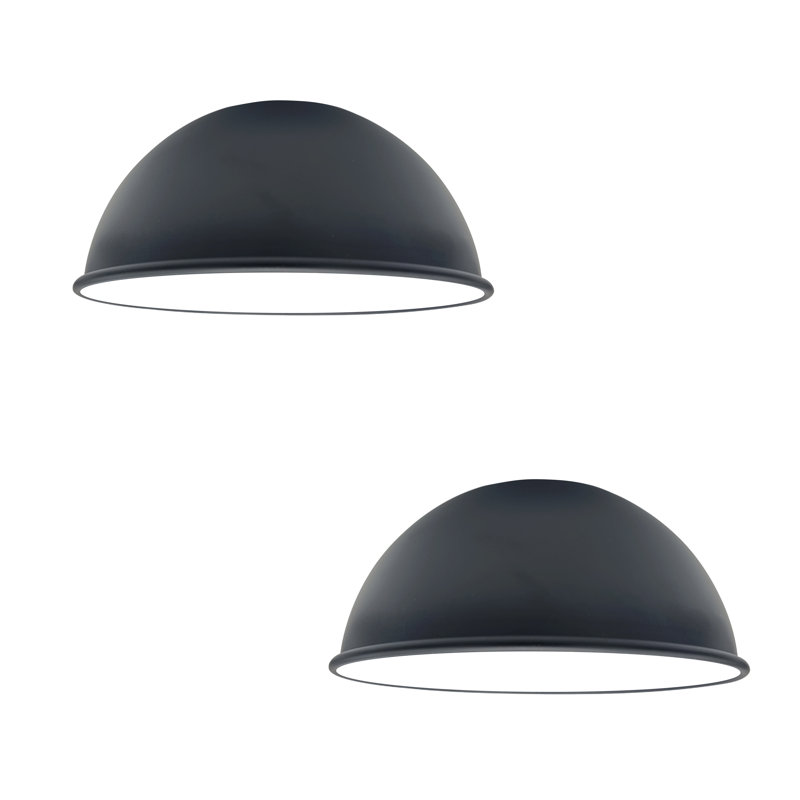 Ashen Metal Lamp Shade ( Uno ), Black/White, 14cm H x 40cm W x 40cm D