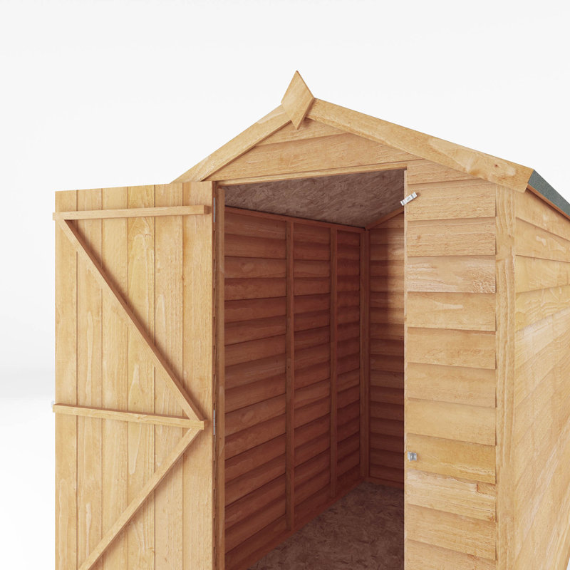 Mercia 6 x 4ft Overlap Apex Windowless Shed, Yes