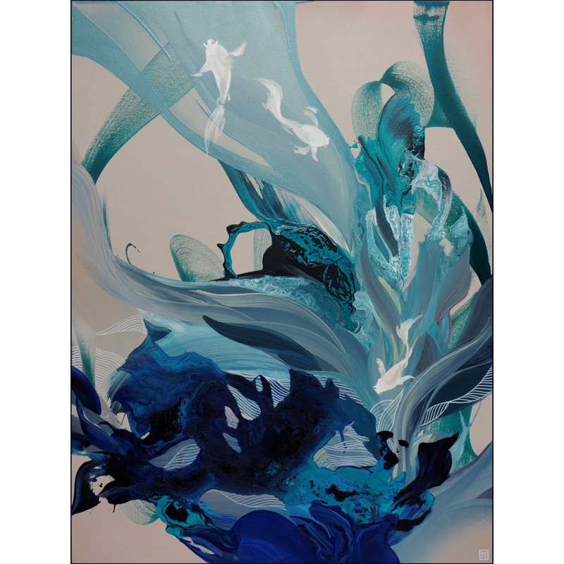 Novi Lim " Floating Away " by Novi Lim, 32" H x 24" W, Wrapped Canvas