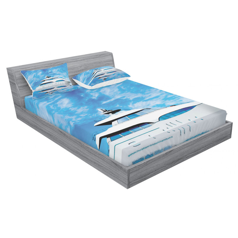Microfiber Sheet Set, Queen Sheet Set with Fitted Sheet