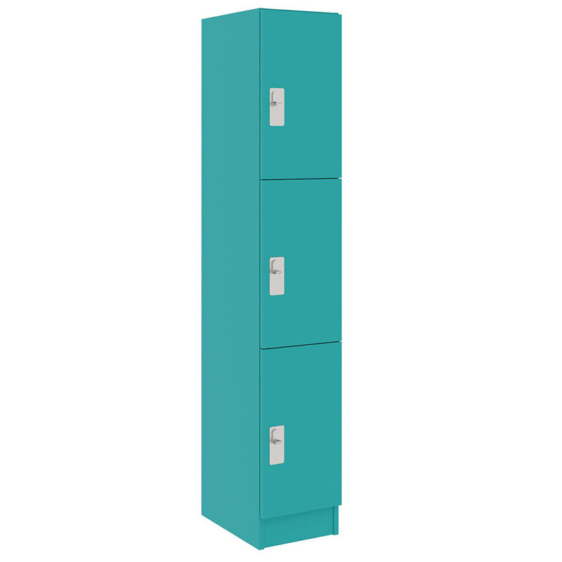 Armoire de salle de classe simple à trois compartiments avec porte, Océan