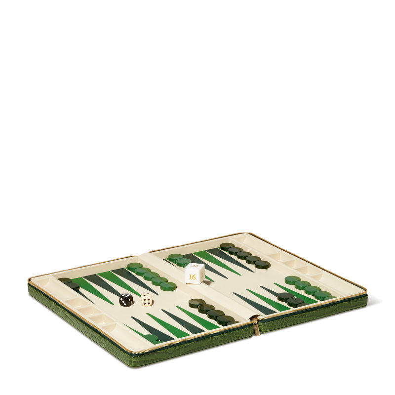 Enzo Travel Backgammon, Green