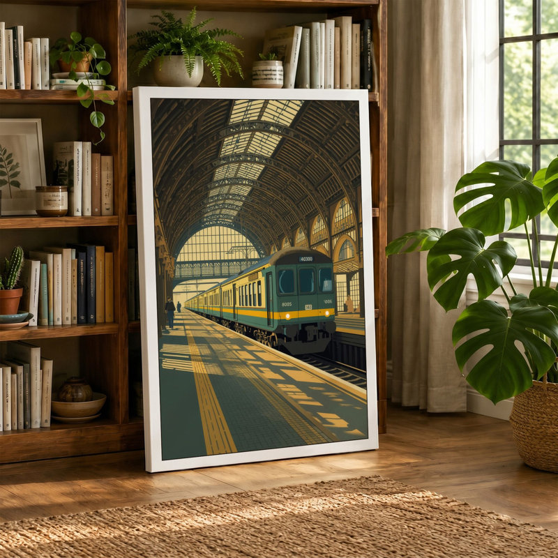 Victorian Railway Station Industrial - Wrapped Canvas, 18x12 - 45.7 x 30.5 cm, White Border