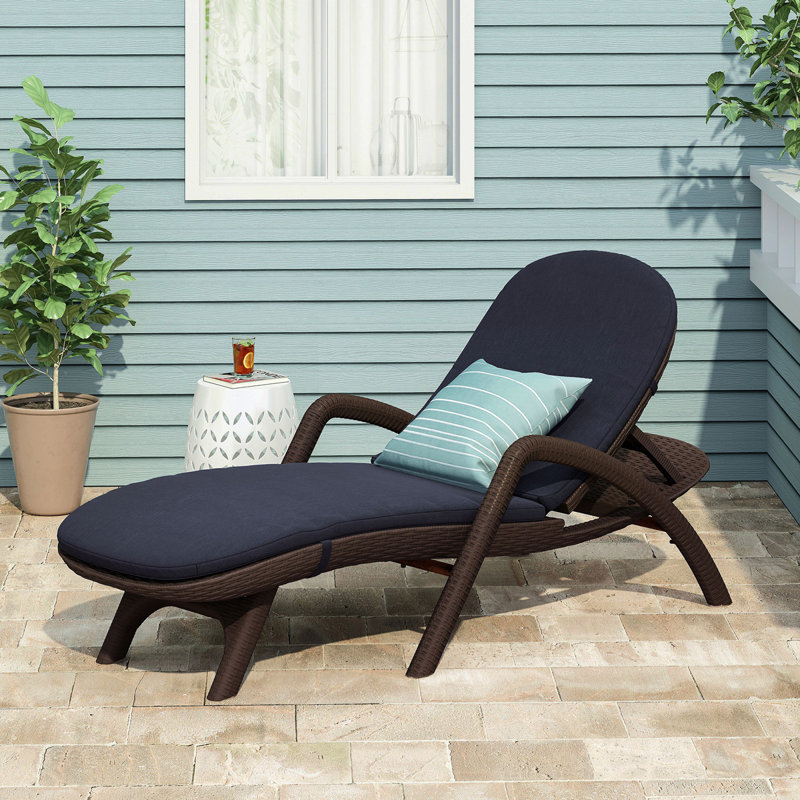 FAUTEUIL DE CHAISE MIKAEL AVEC COUSSIN, Marine