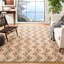 Asian Fusion Hand-Knotted Wool Ivory/Red Area Rug-1151073181