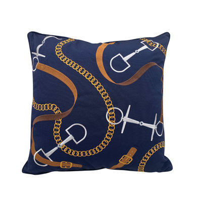 Embroidered Outdoor Throw Pillow