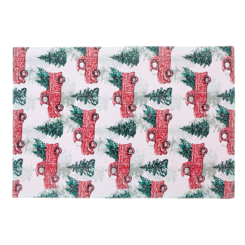 Napperon en coton avec arbre 13 po