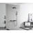 Brass Shower System Mixer Set, 8-10" Square Rainfall & Handheld，Matte Balck-118708352