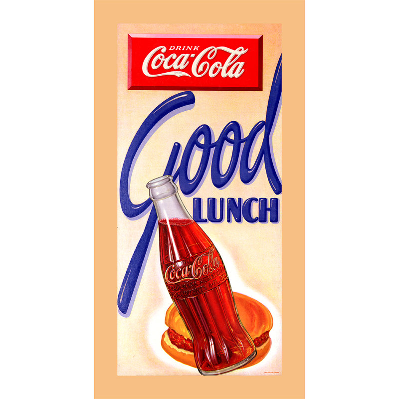 Coca Cola Coke Good Lunch Stretched Canvas Print