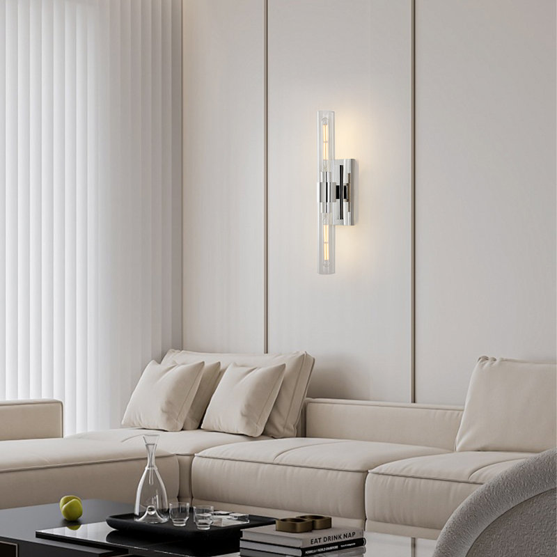 Appliques murales de meuble-lavabo de 23,9 po Adamson, Nickel