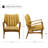 Mid-Century Modern Full-Grain Leather Solid Ash Chair-1380037453