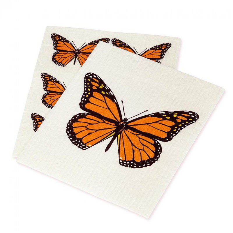 Ensemble de 2 débarbouillettes papillon Monarch