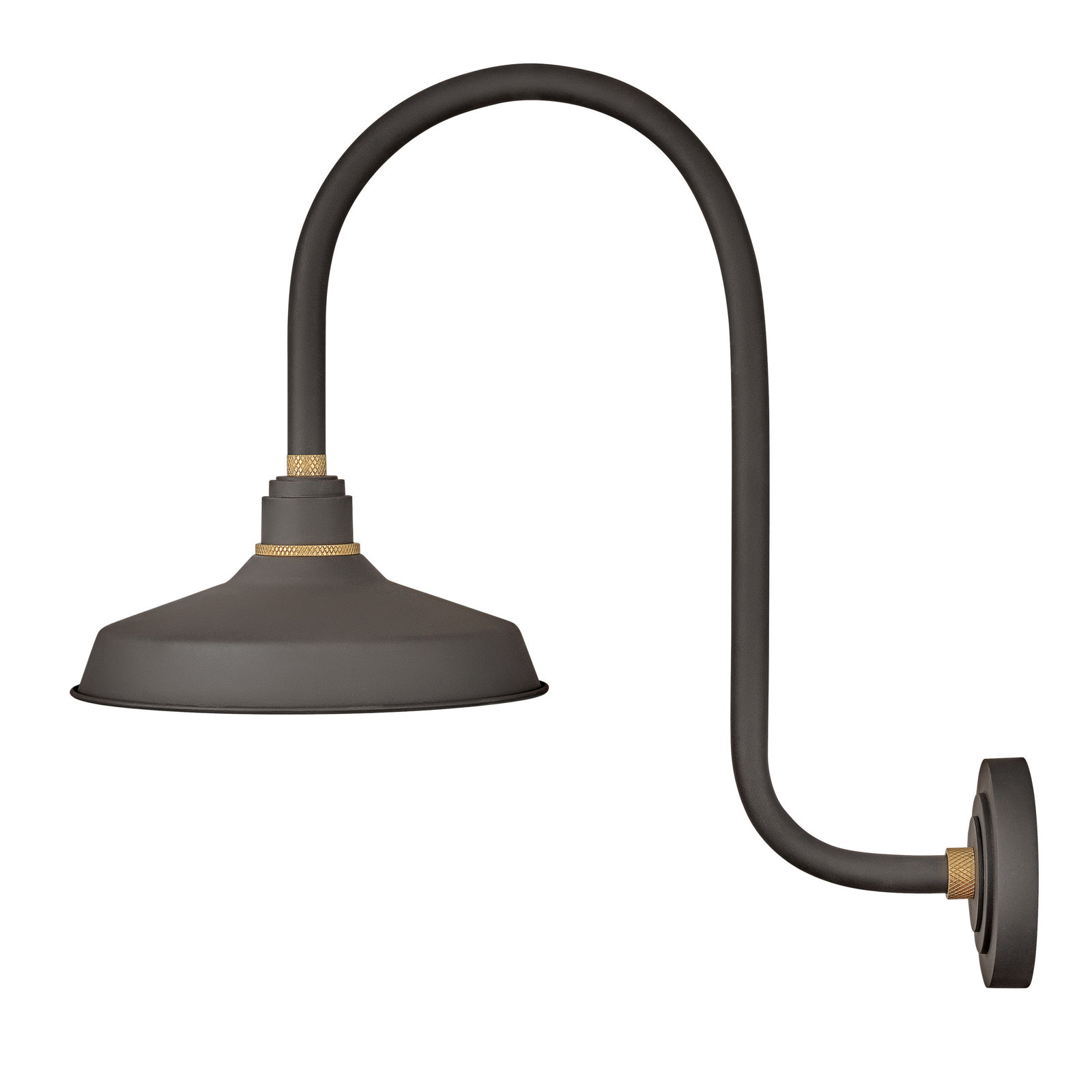 Bertram Single Light Bell Outdoor Wall Light, 23.75" H x 16" W x 27" D, Brown