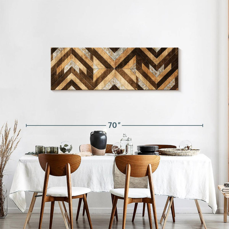 " Patterned Chevron Tiles " by Lulu, 18" H x 54" W x 1.25" D