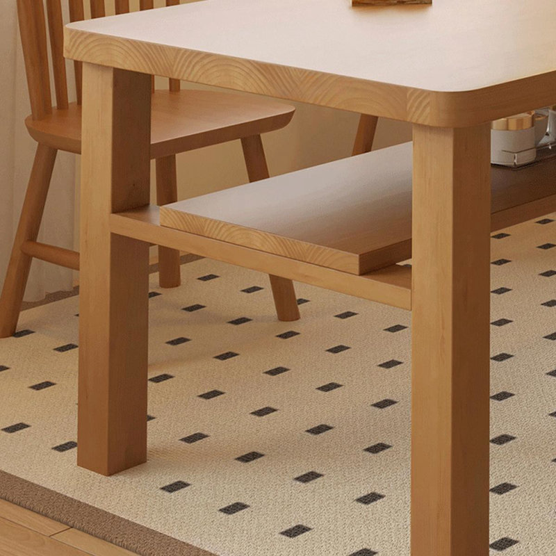 Ensemble de table de salle à manger rectangulaire simple en bois massif, H 29,5 po x L 63 po x l 27,5 po