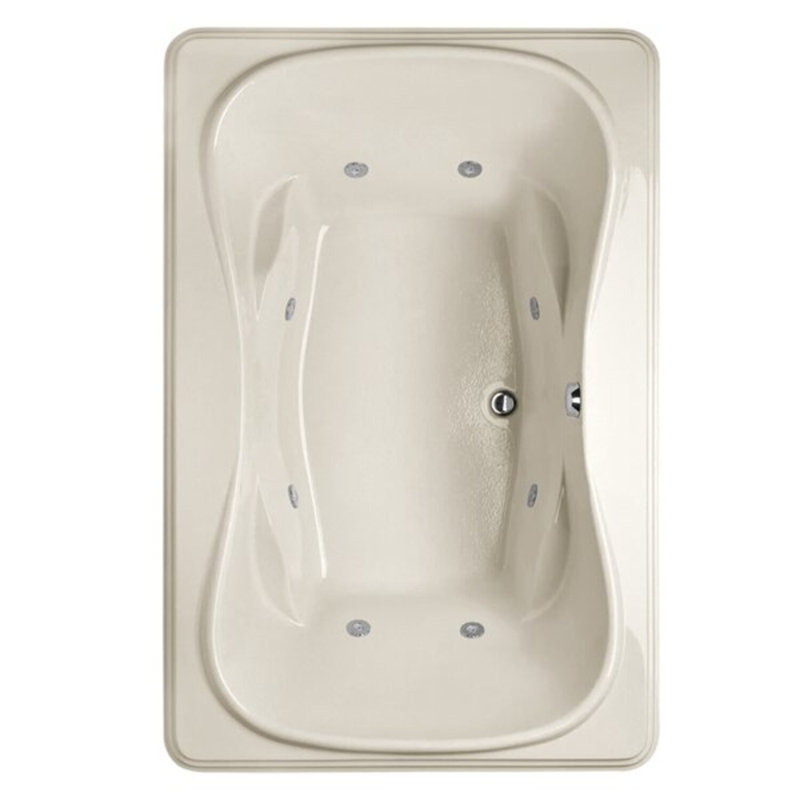 Jennifer 72'' L Bathtub, Biscuit, Polished Chrome