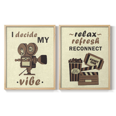 Movie Time III-Premium Framed Print -Ready to Hang - No Nails Required - No Nails Required