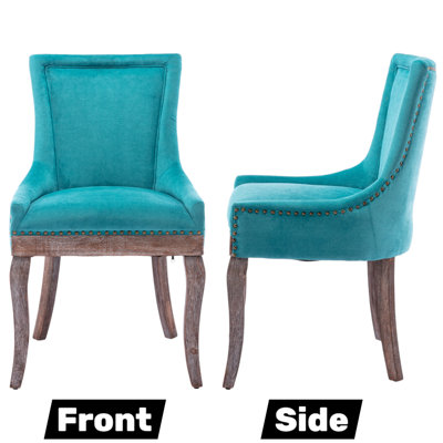 Linen Upholstered Side Chair  Dining Chair