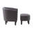 Anges Upholstered Barrel Chair with Ottoman-56593319