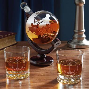 Fishing Retirement Gift Whiskey Decanter Set