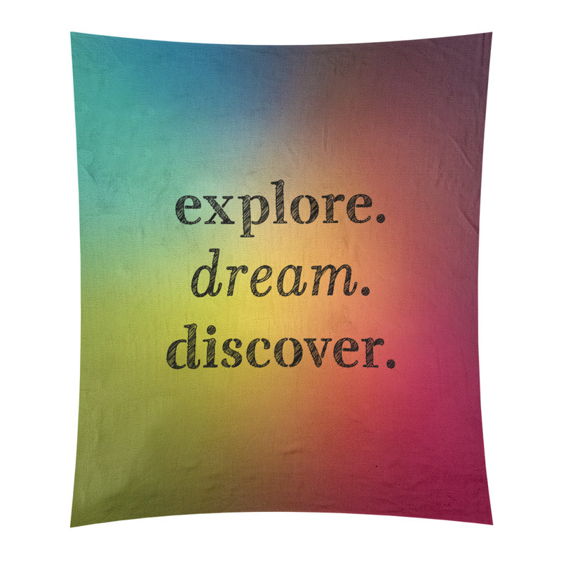 Tapisserie de polypropylène discover de rêve en polyester, H 60 po x l 51 po, Arc-en-ciel
