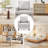 Mid-Century Linen Accent Chair – Stylish-699627437