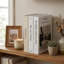 Ensemble de 3 livres décoratifs beiges et blancs