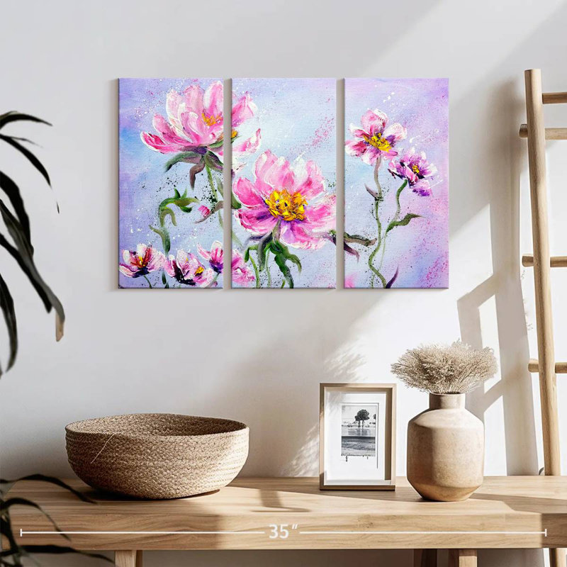 Harnek Pink Flower, 42" H x 65" W